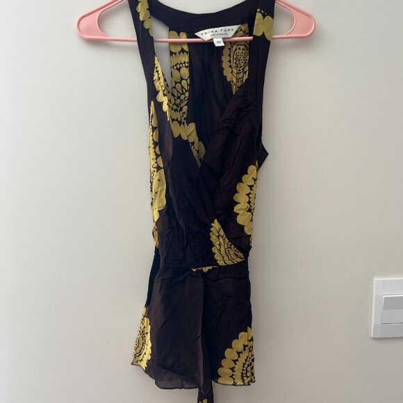 Trina Turk large silk blouse - Picture 4 of 10